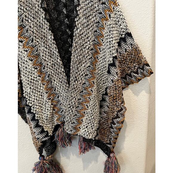 SAACHI Multi Chevron Knit Fringe Duster One Size - Picture 8 of 13